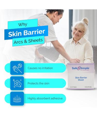 Safe n' Simple Aloe and Zinc Oxide Skin Barrier Sheets - 4x4 Individually Wrapped Packets - Ostomy Skin Protective Sheets - Buy Online on GoSupps.com