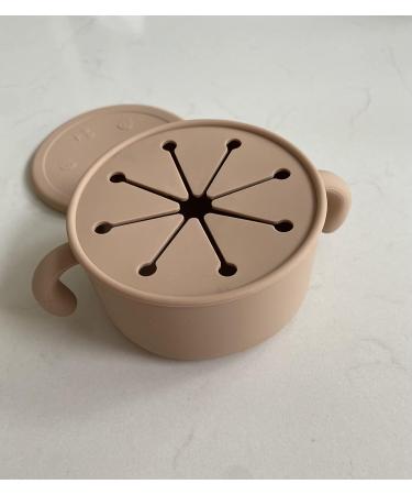 Blumie Non Spill Snack Pot for Toddlers - BPA Free Silicone Finger Food Cup with Lid for Kids - Daisy Pink - Buy Online on GoSupps.com