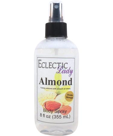 Almond Body Spray (Double Strength) 8 ounces Body Mist for Women with Clean Light & Gentle Fragrance Long Lasting Perfume with Comforting Scent for Men & Women Cologne with Soft Subtle Aroma For Double Strength 8 Fl Oz (Pack of 1)