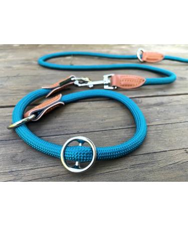 Leisegr n Devon Petrol Adjustable Paracord Dog Collar - Nylon | Size M | International Shipping - Buy Online on GoSupps.com