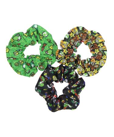 Nintendo Super Mario 3 Pack Scrunchies