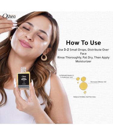 Oshea Cosmetics Retinol Serum 30 Ml / 1 Fl Oz 1% Retinol Anti-Aging Skin Serum For Skin Renewal Reduces Fine Lines & Wrinkles - Buy Online on GoSupps.com
