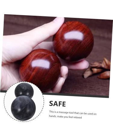 2 Pack Chinese Baoding Balls - Black Jade Stress Relief & Massage Balls for Healing & Exercise - Buy Online on GoSupps.com