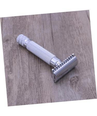 Beavorty Wooden Safety Razor for Men | Premium Double Edge Razor with Silver Holder - Eco-Friendly Grooming - Buy Online on GoSupps.com