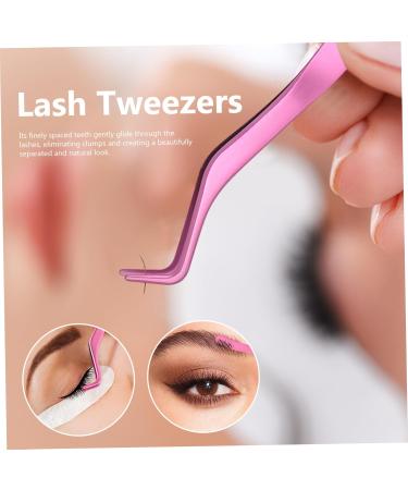 Premium 2PCs Eyelash Applicator Tool Set | Stainless Steel Curved & Pointed Eyelash Pincers for Extensions & Curling | Perfect Eyelash Comb - Buy Online on GoSupps.com