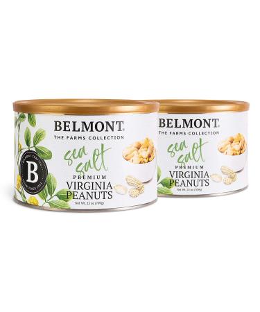 Belmont Peanuts Sea Salt Virginia Peanuts, 25oz (Pack of 2), Farms Collection 1.56 Pound (Pack of 2)