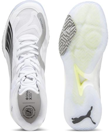 PUMA Men's Accelerate Nitro SQD Indoor Sports Shoes - Size 44 EU | White Black Concrete Gray | International Shipping Available - Buy Online on GoSupps.com