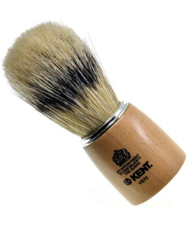 Kent VS70 Natural Badger Bristle Beechwood Shaving Brush for Men for Safety Razor Shaving Razors for Men. Perfect Lather Shaving Brush for Shave Cream Shaving Soap. Kent Luxury Shaving Since 1777