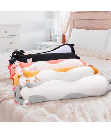 Mewaii 130cm Gray Kawaii Cat Plush Pillow | Soft Long Kitten Stuffed Animal Toy | Perfect Cuddly Gift - Buy Online on GoSupps.com