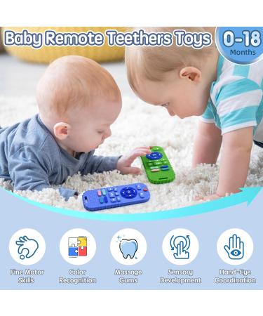 Bite Ring Baby Toys for 3-12 Months | Silicone Teething Aid & Bath Toys | BPA-Free | Gift Set for Girls (Blue & Green) - Buy Online on GoSupps.com