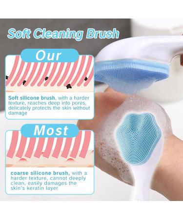 Silicone Face Brush Scrubber & Scalp Massage Tool - Exfoliating Facial Scrubber for Men & Women - Cute Paw Shaped Spa Tool with Soft Bristles for Effective Skincare - Buy Online on GoSupps.com