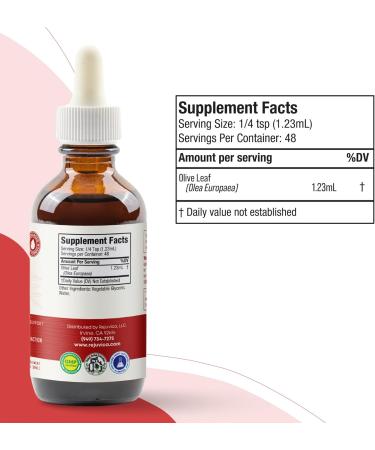 Rejuvica Active Olive Leaf Extract | Naturally Occurring Oleuropein Liquid Drops for Immune & Heart Support | Fast-Absorption, Vegan, Alcohol-Free | 4 fl oz - Buy Online on GoSupps.com