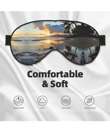 SSIMOO Hawaii Beach Sleep Mask - Adjustable & Breathable Eye Mask for Ultimate Comfort | Shop Internationally - Buy Online on GoSupps.com