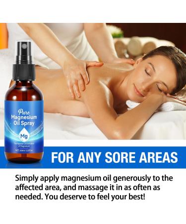 Magnesium Oil 2PACK Pure Magnesium Oil Spray for Feet Body Spray 60mlx2 2PCS - Buy Online on GoSupps.com