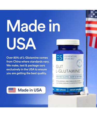 Essential Stacks L-Glutamine Home & Away Bundle - L Glutamine Powder & Capsules - Buy Online on GoSupps.com