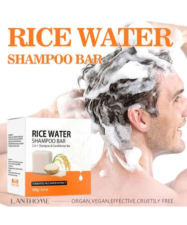 Rice Water Anti-Hair Loss Soap | Handmade Cleansing Bar for Men & Women | Oil Control & Moisturizing | Perfect for Face & Body - Buy Online on GoSupps.com