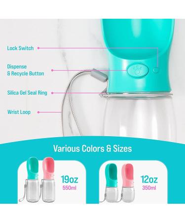 Malsipree Leak-Proof Dog Drinking Bottle - Portable 550ml Container for Puppies & Pets - Ideal for Travel & Walking - Blue - Buy Online on GoSupps.com