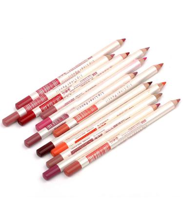 Matte Long Lasting Lip Liner Set 12 Colors Waterproof Lipstick Pen for Makeup Tool Soft Texture Easy to Color
