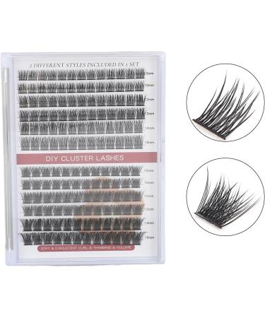 Cluster Eyelashes Different Style Individual Eyelashes Volume 10 16mm Length (A with B (150 Cluster)) - Buy Online on GoSupps.com