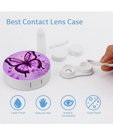 Purple Butterfly Contact Lens Case - Travel-Friendly Lens Care Box - Buy Online on GoSupps.com