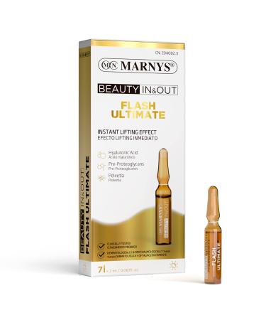 Marnys Marny's Ultimate Flash Cosmetic Ampoules - Lifting Effect - 7 x 2ml ampoules for two weeks - Hyaluronic Acid Pre-Proteoglycans and Pelvetia 60g