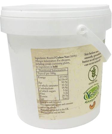 Zeina Cashew Butter (1Kg) - Roasted Smooth Cashew Nut Butter with Source of Protein Vegan Approved and Gluten-Free for Healthy Snacks Home Cooking and Baking - Buy Online on GoSupps.com