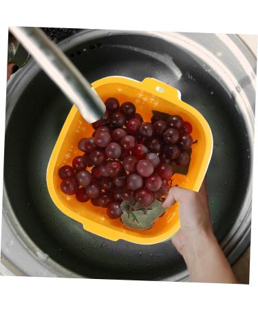 Alipis 1 Set Fruit Drain Basket Storage Shelf Plastic Laundry Baskets Kitchen Accessory Household Container 32X27CM Orange - Buy Online on GoSupps.com