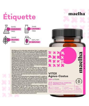 Vitex Agnus-Castus | Chatthouse Concentrated Extract | Menstrual and Premenstrual Pain | 60 Capsules | 100% Natural - Buy Online on GoSupps.com