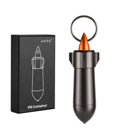 Small Pill Case Waterproof Keychain Pill Box Portable Single Chamber Aluminum Alloy Pill Container EDC Gadgets for Pocket or Purse (Gray) - Buy Online on GoSupps.com