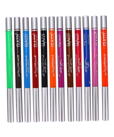 POPETPOP 12 Pcs 1 Set Shadow Set Color Eyeliner Long-lasting Eye Liners To Rotate Liquid Eyeliner 1 count (Pack of 1) Colorful