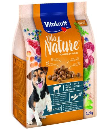 Vitakraft Vita Nature - Premium Dog Food with Veal Carrots and Blueberries Flavor - 1.2 kg