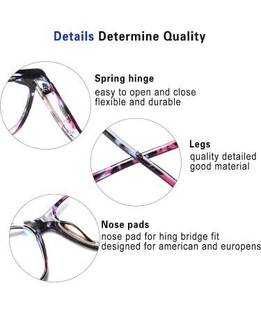SIGVAN Women's Blue Light Blocking Reading Glasses - Multicolour Fashion Print 2.0x - Buy Online on GoSupps.com