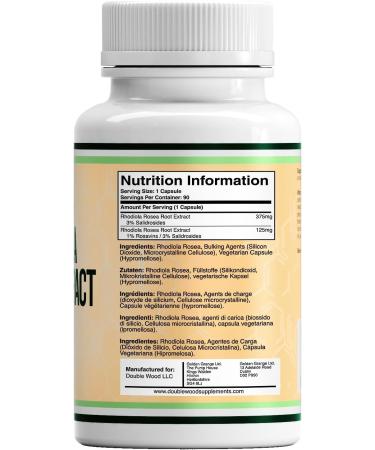 DW Rhodiola Rosea | 90 de Rhodiola Rosea - 500 mg par Portion | Compl ment Alimentaire Haute Teneur | Sans OGM Sans Gluten | Fabriqu au Royaume-Uni 90 Capsule - Buy Online on GoSupps.com