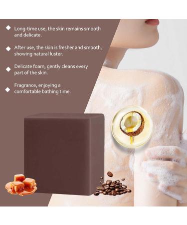 homomdy Coffee soap natural soap with serum oils deep cleansing longlasting scent mild exfoliation moisturizing and nourishing reduces dull skin brightens smooth skin for all skin types 2pcs - Buy Online on GoSupps.com