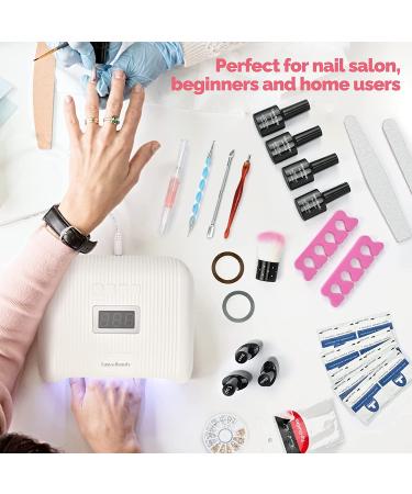 EasyinBeauty Gel Nail Polish Kit with 48W UV/LED Lamp - 9 Colors, Manicure Tools, Base and Top Coat - Caramel Gift Set for Women - Buy Online on GoSupps.com
