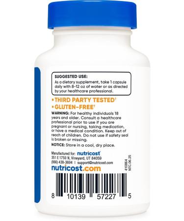 Nutricost PQQ (Pyrroloquinoline Quinone) 20mg 60 Capsules - Vegetarian Capsules Non-GMO Gluten Free (Pack of 2) - Buy Online on GoSupps.com