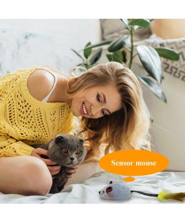 Onenine Electric Cat Toys - Interactive Play Mouse with Spring Tail & USB Cable | Boost Your Cat's Playtime & Combat Boredom - Buy Online on GoSupps.com
