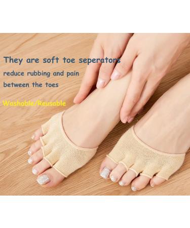 4 Pairs Metatarsal Pads for Women - Ball of Foot Cushions & Sleeves - Toe Separators - Beige Open Toe Style - Buy Online on GoSupps.com