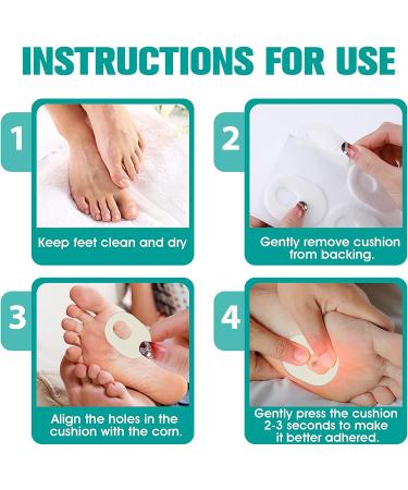 60 PCS Corn Cushion Pads - Self-Adhesive Callus Remover for Toe Heel Pain Relief - Soft Felt Corn Callus Cushions - Anti-Wear Sticker Pads for Men and Women - Oval Shape - Buy Online on GoSupps.com