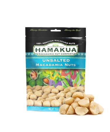 Hamakua Macadamia Nuts - Unsalted Hawaiian Grown Dry Roasted Half and Whole Macadamias without Salt - Natural Eco-Friendly Large Macadamia Nuts (10 oz Pouch) - Buy Online on GoSupps.com