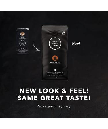 Kicking Horse Coffee Grizzly Claw Dark Roast Whole Bean 1 lb - Certified Organic Fairtrade Kosher Coffee & Hola Light Roast Whole Bean 1 lb - Certified Organic Fairtrade Kosher Coffee - Buy Online on GoSupps.com