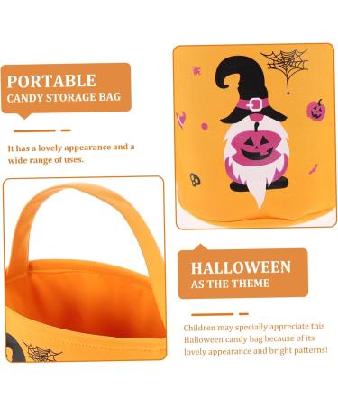STOBAZA Orange Decor 3 Pcs Halloween Candy Bag Handbags Orange Basket Candy Basket Pumpkin Child Portable Halloween Decor - Buy Online on GoSupps.com
