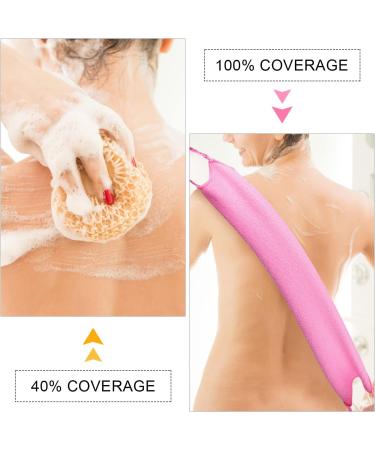 4-Pack Nylon Back Exfoliator with Handles - Exfoliating Scrubber Towel for Body Shower - Buy Online on GoSupps.com