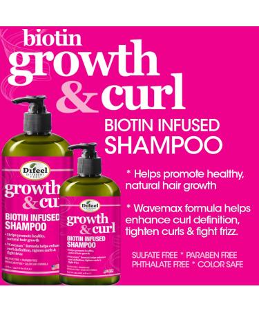 Difeel Biotin Shampoo & Conditioner Gift Set 24oz - Hair Growth Curl Defining Paraben & Sulfate Free - Unisex International Shipping - Buy Online on GoSupps.com