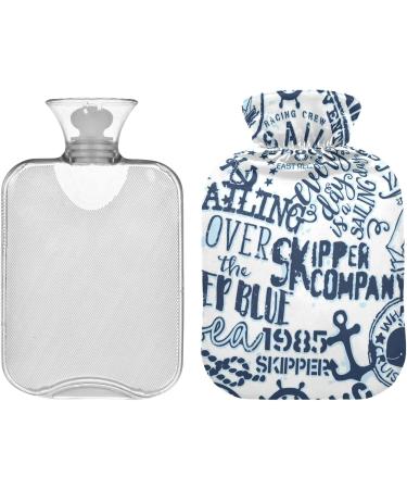 Shop Naanle Vintage Sea Anchor Hot Water Bottle - 1L Heat Bottle for Pain Relief & Therapy | International Shipping Available - Buy Online on GoSupps.com