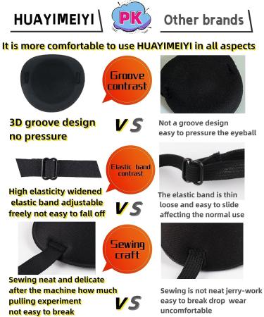 Adjustable Black Eye Patch for Amblyopia | Washable Pirate Style Eye Patch for Adults & Kids | Suitable for Left or Right Eye - 1 Pack - Buy Online on GoSupps.com