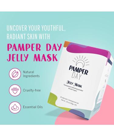 Pamper Day Jelly Mask Facial Kit - Peel Off Face Mask Bundle with 10 Fruit Masks, Silicone Brush, Mixing Bowl, Spatula & Spoon - Buy Online on GoSupps.com