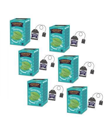 LONDON FRUIT & HERB COMPANY London Fruit | Caffeine-Free Mint and Licorice Infusion | Refreshing Digestive Mint Tea - 6 x 20 Bags (180g)