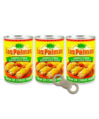 Las Palmas Picante Green Enchilada Sauce Pack  3 Cans of Las Palmas Salsa De Chiles Verdes | Hot Spicy Canned Enchilada Sauce (10 oz Each)