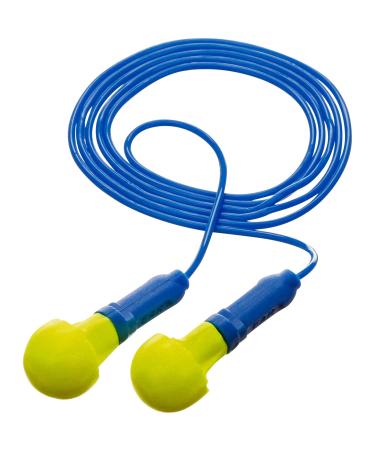 E-A-R Push-Ins Corded Earplugs Blue Stem Yellow (3181003)